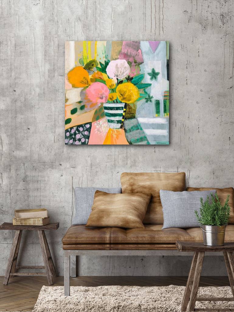 Original Abstract Floral Painting by Kaitlin Johnson
