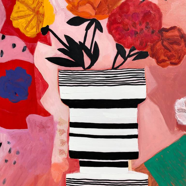 Original Abstract Floral Painting by Kaitlin Johnson