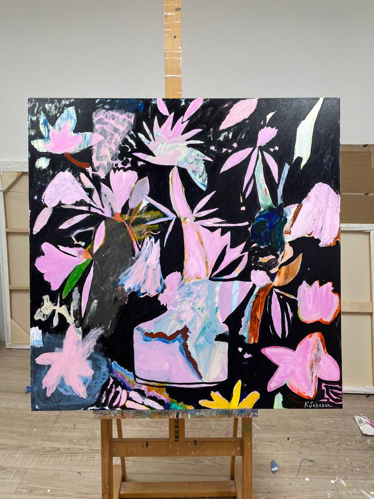Original Abstract Floral Painting by Kaitlin Johnson