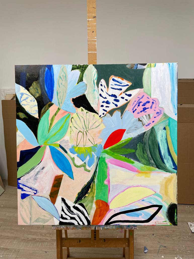 Original Abstract Botanic Painting by Kaitlin Johnson
