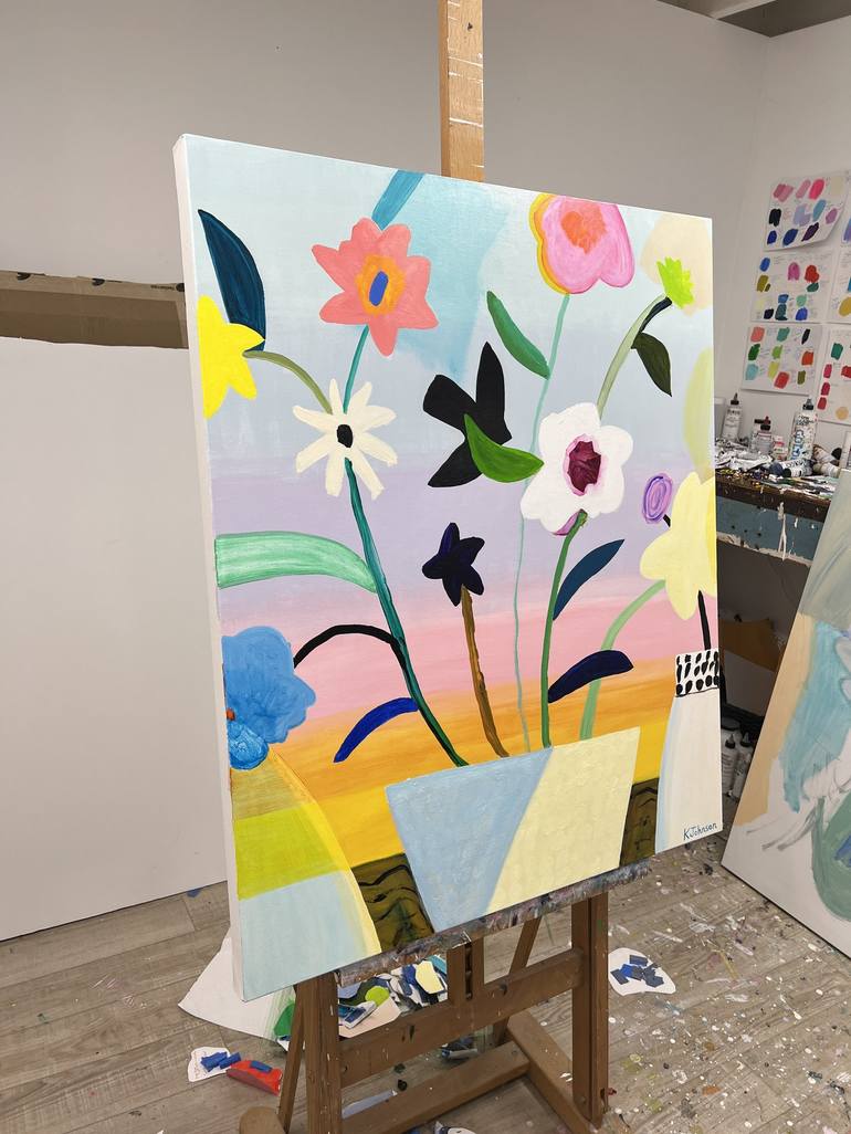 Original Impressionism Floral Painting by Kaitlin Johnson