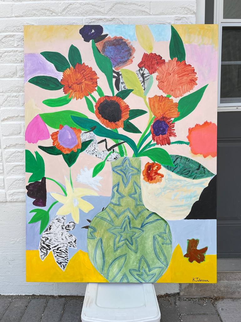 Original Floral Painting by Kaitlin Johnson