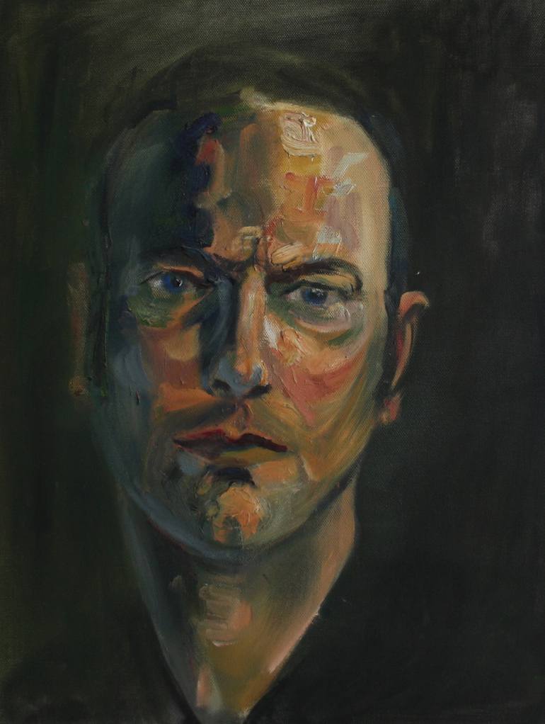 Selfportrait Painting by Oliver Plehn | Saatchi Art