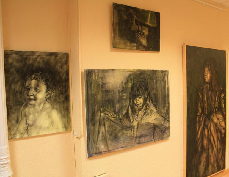 Original Expressionism People Painting by Oliver Plehn