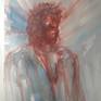 This one is part of a larger series of watercolor-conte and lemon juice on paper drawings inspired by the Passion of the Christ. Forms part of an individual exposition in the Friedenskirche Church in Madrid in March, 2020.