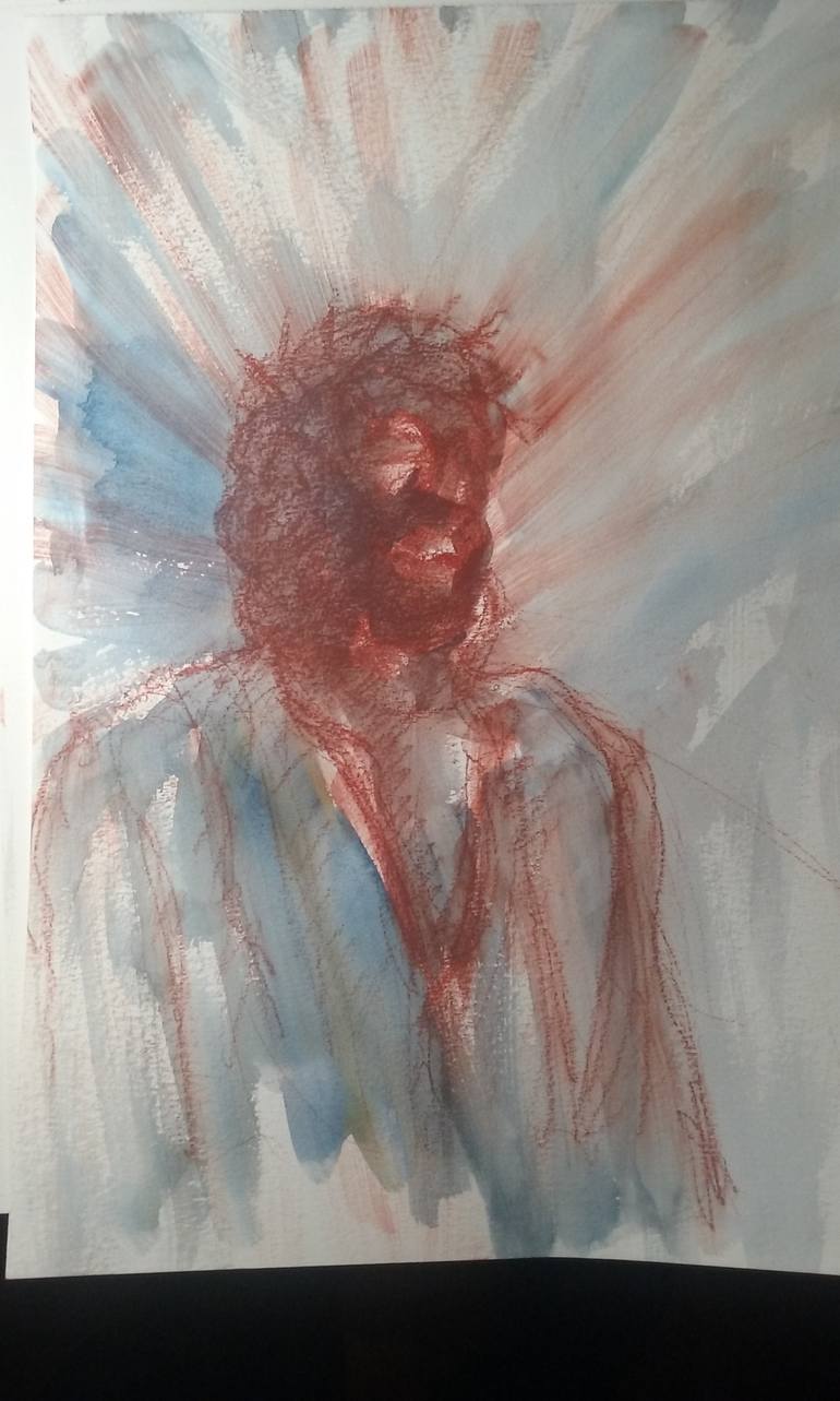 Original Expressionism People Drawing by Oliver Plehn