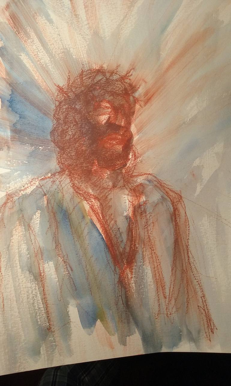 Original Expressionism People Drawing by Oliver Plehn