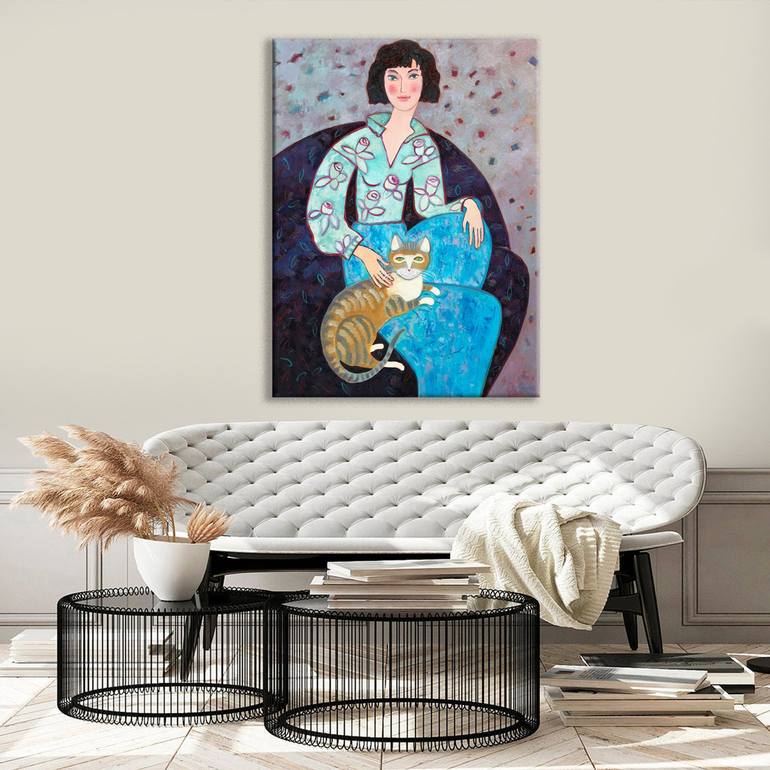 Original Art Deco Women Painting by Yelena  Sidorova