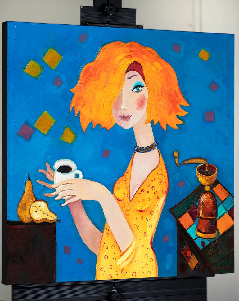 Original Art Deco People Painting by Yelena  Sidorova