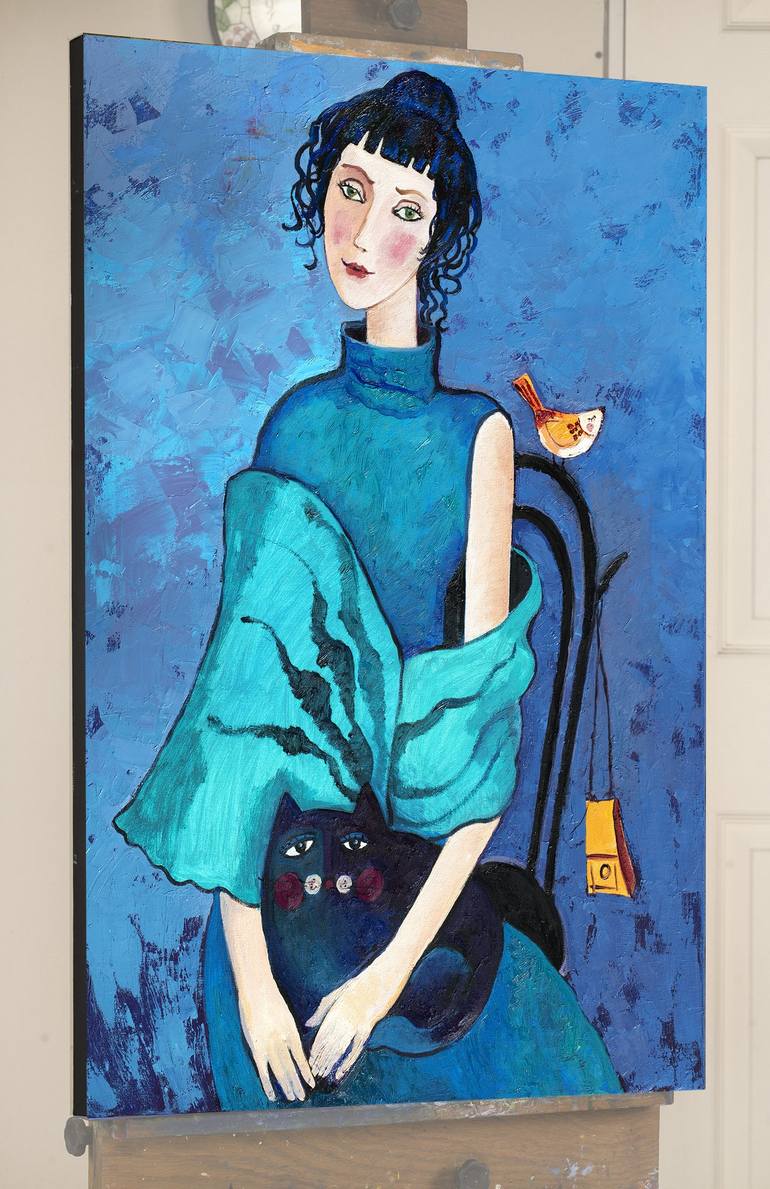 Original Art Deco Women Painting by Yelena  Sidorova