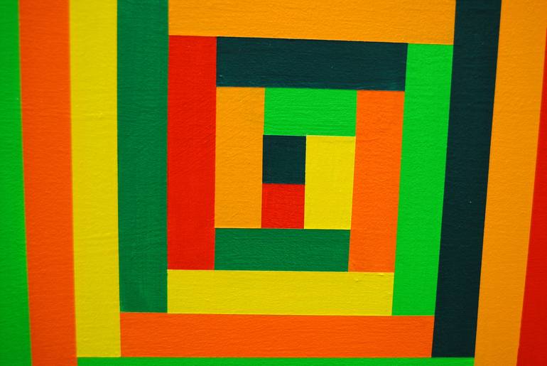 Original Abstract Geometric Painting by Jalid Melloul