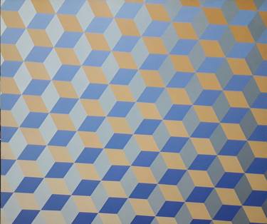 Original Abstract Geometric Painting by Jalid Melloul
