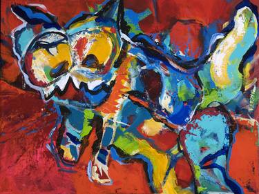 Print of Dogs Paintings by Ferdy Steger