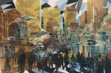 Original Conceptual Cities Paintings by Michael Molly