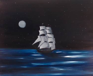 Original Realism Ship Paintings by David Richers