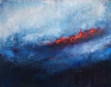 Original Abstract Expressionism Abstract Painting by Niloufar Farzam