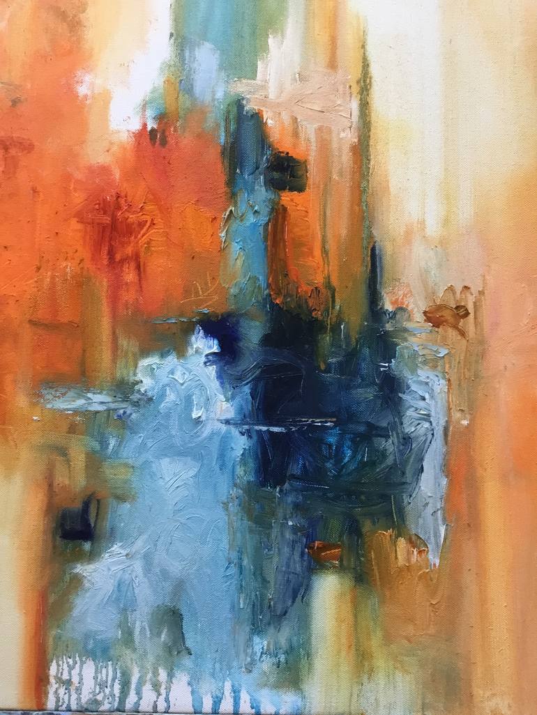 Original Abstract Expressionism Abstract Painting by Niloufar Farzam