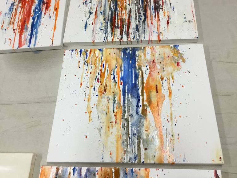 Original Abstract Expressionism Abstract Painting by Niloufar Farzam