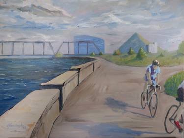 Original Impressionism Bike Paintings by Adam Engle