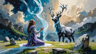 Original Conceptual People Painting by Corporate Art Task Force