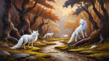 Original Conceptual People Painting by Corporate Art Task Force
