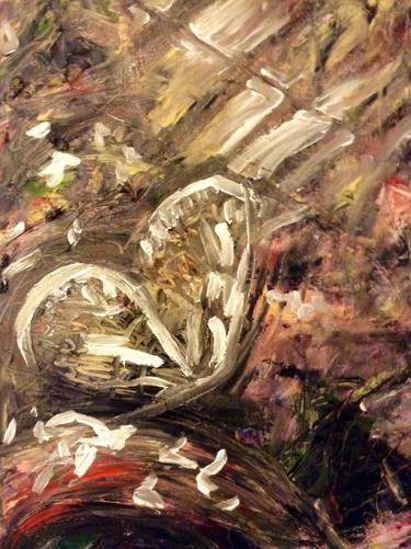 Original Abstract Expressionism Botanic Painting by Meghan Wolf