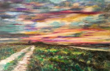 Original Impressionism Landscape Painting by Meghan Wolf