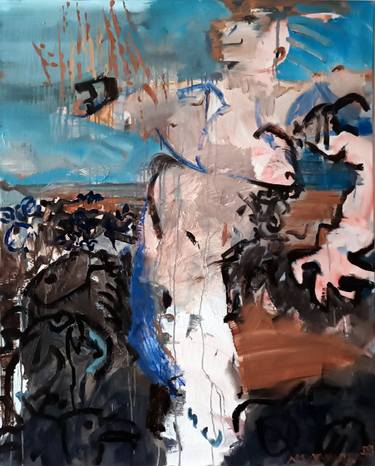 Original Expressionism Women Painting by Marcel Ozymantra