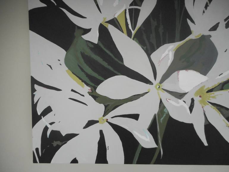 Original Abstract Expressionism Floral Painting by Bruce Burt