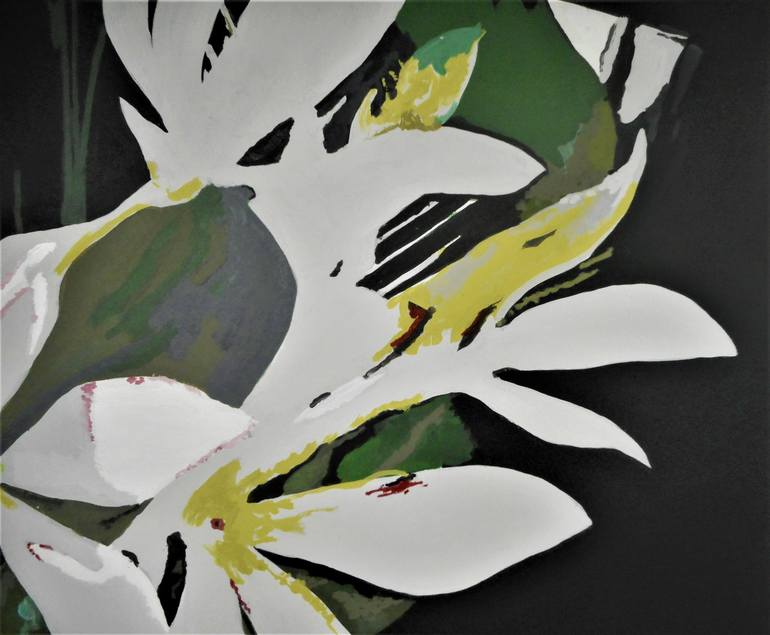 Original Abstract Expressionism Floral Painting by Bruce Burt