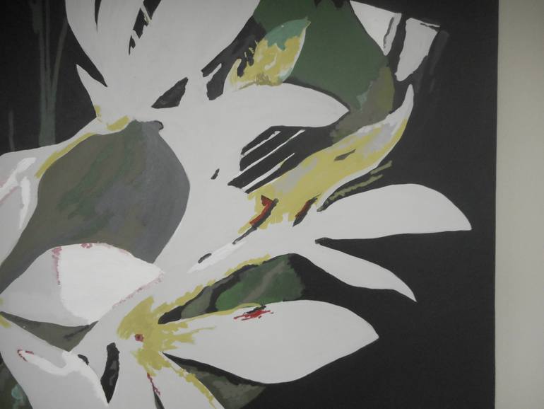 Original Abstract Expressionism Floral Painting by Bruce Burt