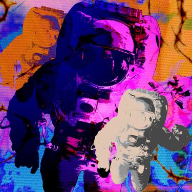 Original Abstract Outer Space Mixed Media by Otis Porritt