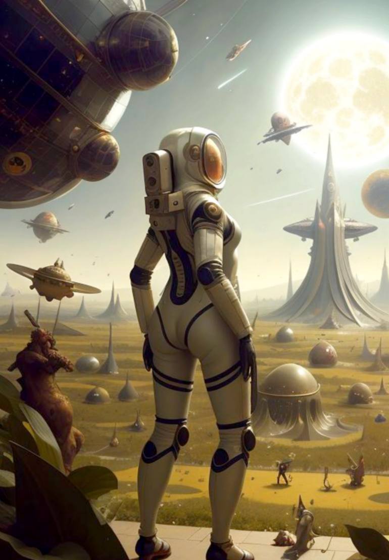 EVE IN OUTER SPACE 4 Digital by Otis Porritt | Saatchi Art