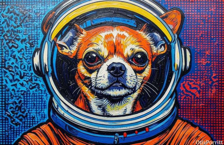 CHIHUAHUAS IN SPACE 2 Digital by Otis Porritt | Saatchi Art