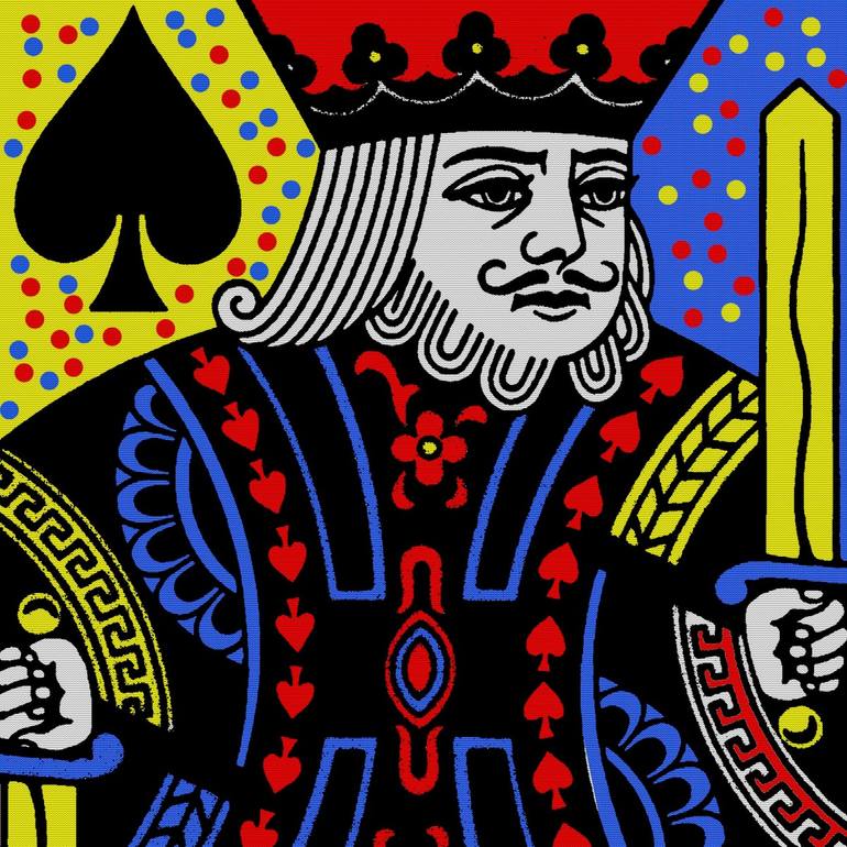 KING OF SPADES COLOURS Mixed Media by Otis Porritt | Saatchi Art