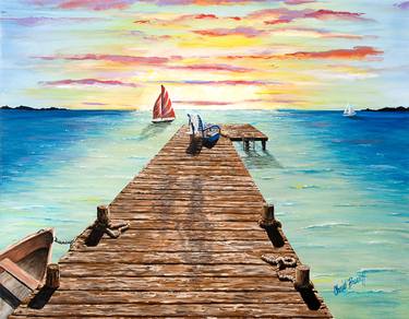 Original Realism Seascape Painting by Christi Barrett