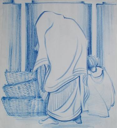 Print of Figurative People Drawings by Qaiser Shahbaz