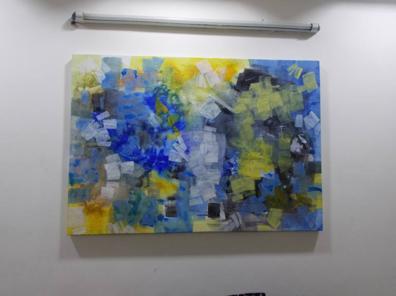 Original Abstract Expressionism Abstract Painting by Qaiser Shahbaz