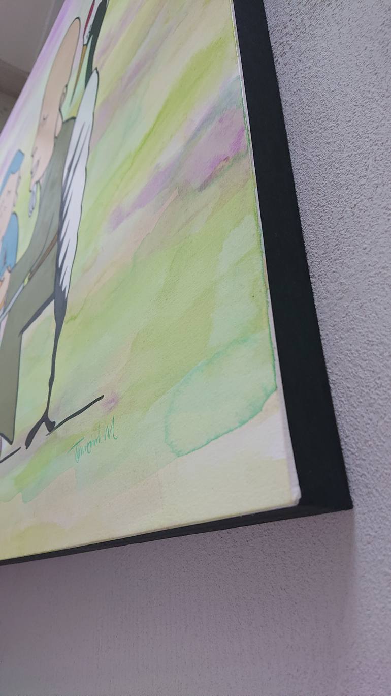Original Conceptual Humor Painting by Tomomi Maruyama