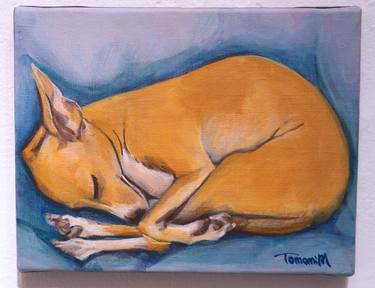 Print of Fine Art Dogs Paintings by Tomomi Maruyama