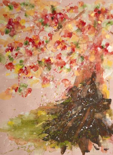 Print of Fine Art Tree Paintings by Tomomi Maruyama