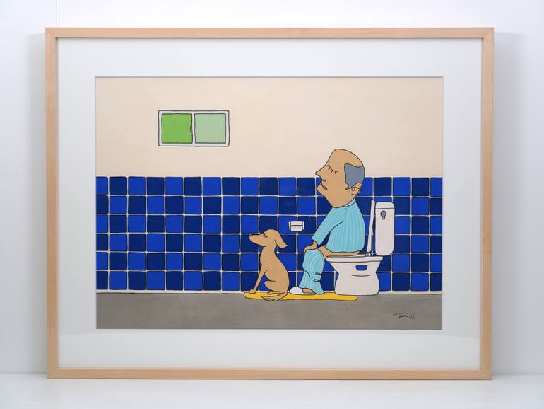 Original Conceptual Humor Painting by Tomomi Maruyama