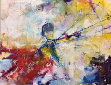 Original Abstract Expressionism Children Paintings by KAREN POWELL