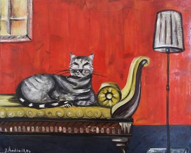 Print of Cats Paintings by Desislava Anakieva