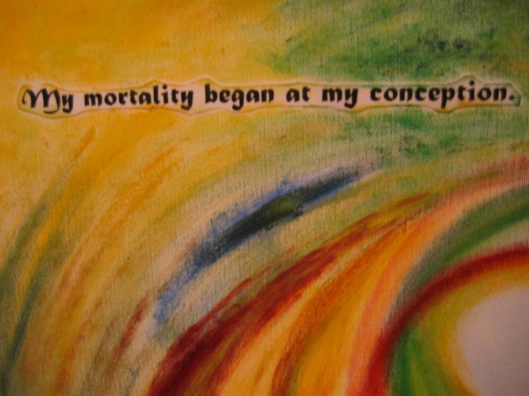 Original Abstract Expressionism Mortality Painting by Grace Ann Cummings