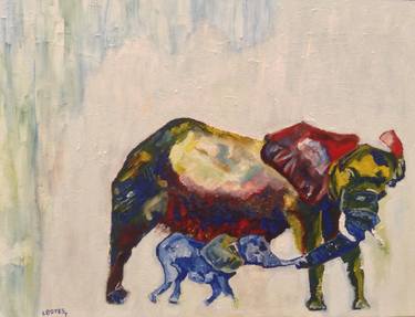 Original Expressionism Animal Paintings by Leon Botes