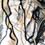 Ink Brush Drawing 10. Artwork closeup detail 2