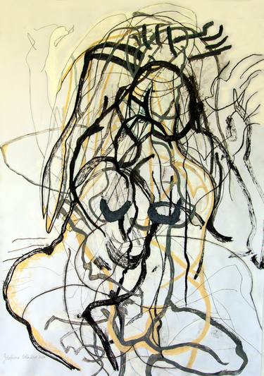 Original Abstract Body Drawings by Josephine Window