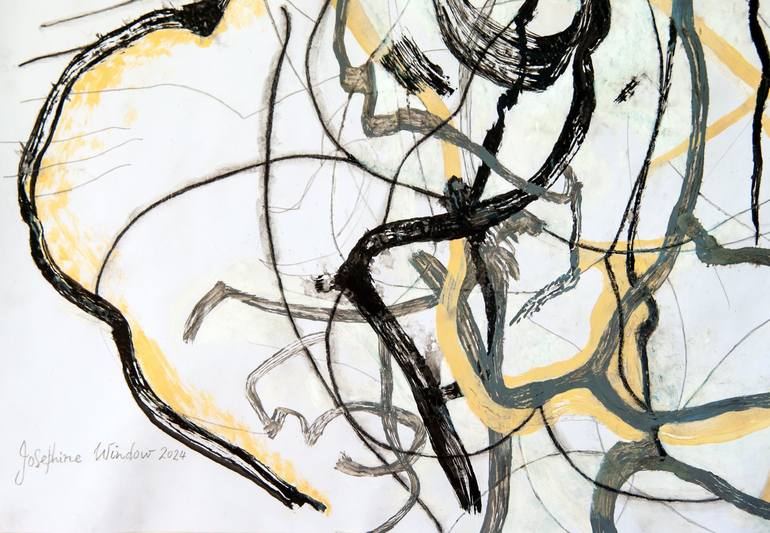Original Abstract Body Drawing by Josephine Window