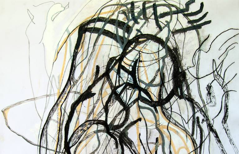 Original Abstract Body Drawing by Josephine Window